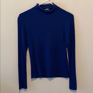 Blue turtleneck